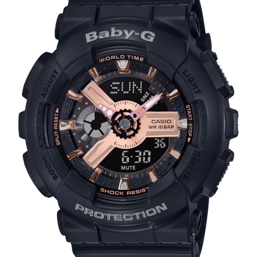 Baby-G
Women's Analog-Digital Black Resin Strap